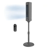 Lasko RTF100 54" Oscillating 8-Speed DC Motor Pedestal Tower Fan with Remote: Gray
