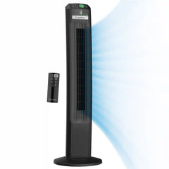 Lasko EcoQuiet DC 42" Tower Fan (12-speed, remote, timer, black)