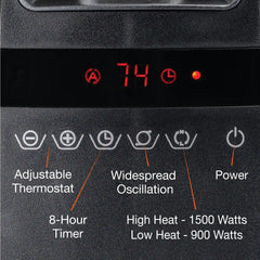 Lasko Air Logic 27" Bladeless Tower Heater (2 heat settings, remote, timer, black)