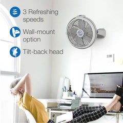 Lasko Cyclone® 20" Air Circulator Floor Fan (3-speed, manual, 90° oscillation, white)