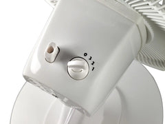 Lasko 12" Table Top Fan (3-speed, manual, 180° oscillation, white)