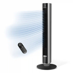 Lasko WhisperForce™ DC 40" Tower Fan (12-speed, remote, timer, air filtration, black)