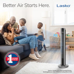 Lasko Xtra Air 48" Tower Fan (4-speed, remote, timer, gray)