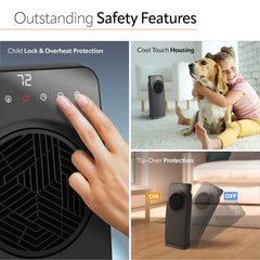 Lasko Elite 23" Ceramic Console Heater (3 heat settings, remote, timer, thermostat, black)