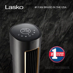 Lasko Summit Whisperforce™ DC 40" Tower Fan (12-speed, remote, black)