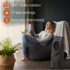 Lasko Elite 23" Ceramic Console Heater (3 heat settings, remote, timer, thermostat, black)