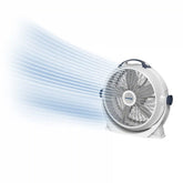 Lasko Wind Machine® 20" Air Circulator Floor Fan (3-speed, manual, 360° airflow, light gray)