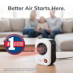 Lasko 200W MyHeat Personal Desk/Tabletop Space Heater with Simple Controls, 101, White
