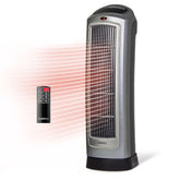 Lasko 1500W Digital Ceramic Space Heater with Remote, 755320, Silver