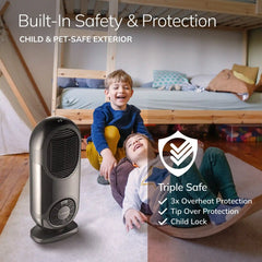 Lasko CC27350 27" Motion X Console Space Heater with Remote Control, Black