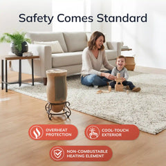 Lasko Designer Series 16" Tower Heater (2 heat settings, manual, timer, thermostat, beige)