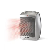 Lasko 9" Ceramic Table Top Heater (2 heat settings, manual, thermostat, silver)