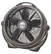 Lasko Wind Machine® 20" Air Circulator Floor Fan (3-speed, manual, 360° airflow, dark gray)