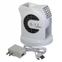 Lasko MyCool™ Mini Blower Fan (2-speed, USB, AC Adapter, white)