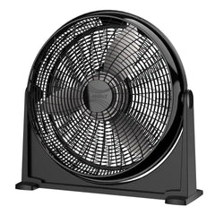 Lasko 20" Air Circulator Floor Fan (3-speed, manual, 360° airflow, black)