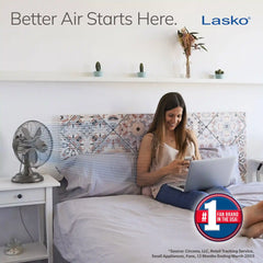 Lasko Classic 12" Table Top Fan (3-speed, manual, metal construction, bronze)