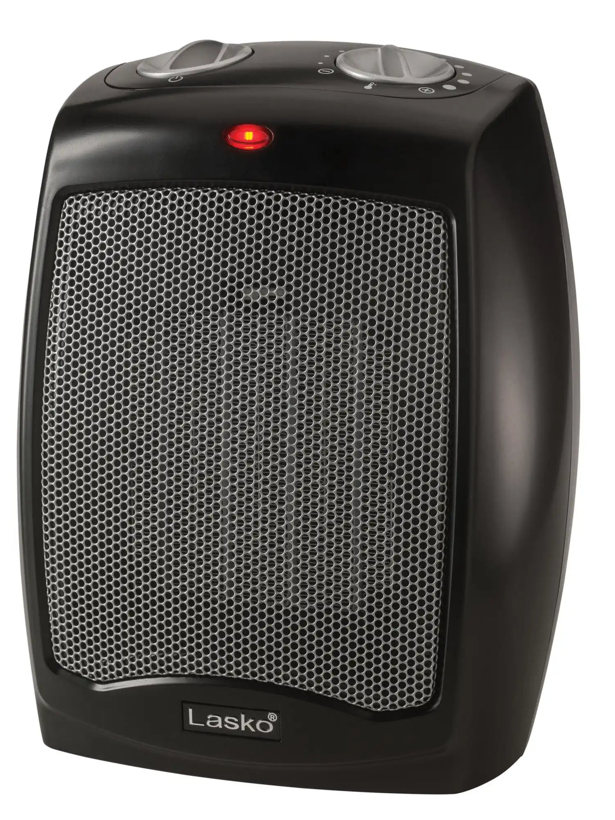 Lasko 9" Ceramic Table Top Heater (3-speed, thermostat, black)