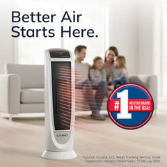 Lasko 22" Digital Ceramic Tower Heater (2 heat settings, remote, timer, white)