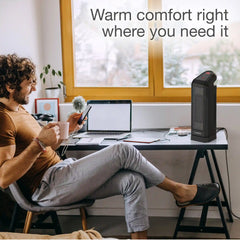 Lasko 16" Digital Ceramic Tower Heater with Remote (black, model CT16670)