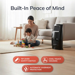 Lasko Elite 23" Ceramic Console Heater (3 heat settings, remote, timer, thermostat, black)