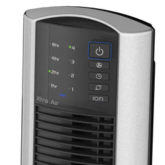 Lasko Xtra Air 48" Tower Fan (4-speed, remote, timer, black/silver)