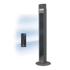 Lasko WhisperForce™ DC 48" Tower Fan (12-speed, remote, timer, gray)
