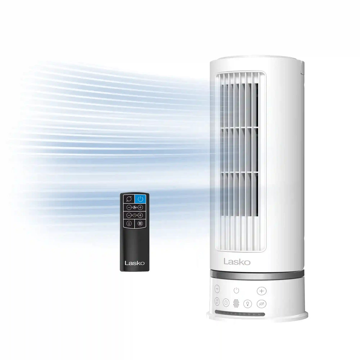 Lasko WhisperForce™ DC 14" Table Top Fan (12-speed, remote, timer, white)