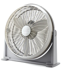 Lasko 20" Air Circulator Floor Fan (3-speed, manual, 360° airflow, silver)
