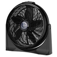Lasko Cyclone® 20" Air Circulator Floor Fan (3-speed, manual, 90° airflow, black)
