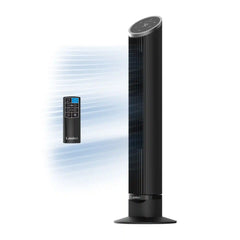 Lasko WhisperForce™ DC 36" Tower Fan (12-speed, remote, timer, air filtration, black)