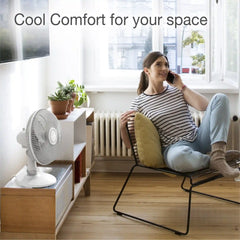 Lasko 12" Table Top Fan (3-speed, manual, white)