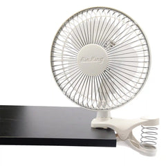 Air King 6" Clip-On Personal Fan (2-speed, manual, white)