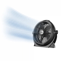 Lasko Wind Machine® 20" Air Circulator Floor Fan (3-speed, manual, 360° airflow, black)