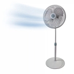 Lasko Performance 16" Pedestal Fan (3-speed, manual, gray)