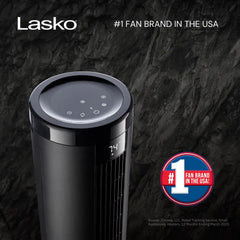 Lasko Summit Whisperforce™ DC 54" Pedestal Tower Fan (8-speed, remote, timer, black)