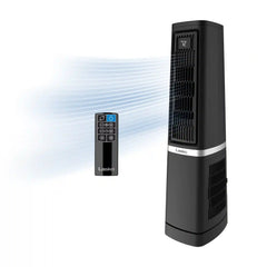Lasko High Velocity WhisperForce™ DC 35" Tower Fan (12-speed, remote, timer, 90° oscillation, black)