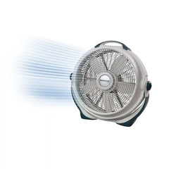 Lasko Wind Machine® 20" Air Circulator Floor Fan (3-speed, manual, 360° airflow, gray)