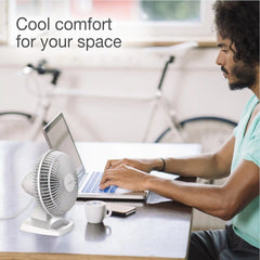Lasko 6" Table Top Fan (2-speed, manual, white)