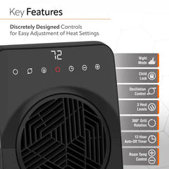 Lasko Elite 23" Ceramic Console Heater (3 heat settings, remote, timer, thermostat, black)