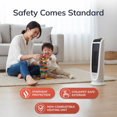 Lasko 22" Digital Ceramic Tower Heater (2 heat settings, remote, timer, white)