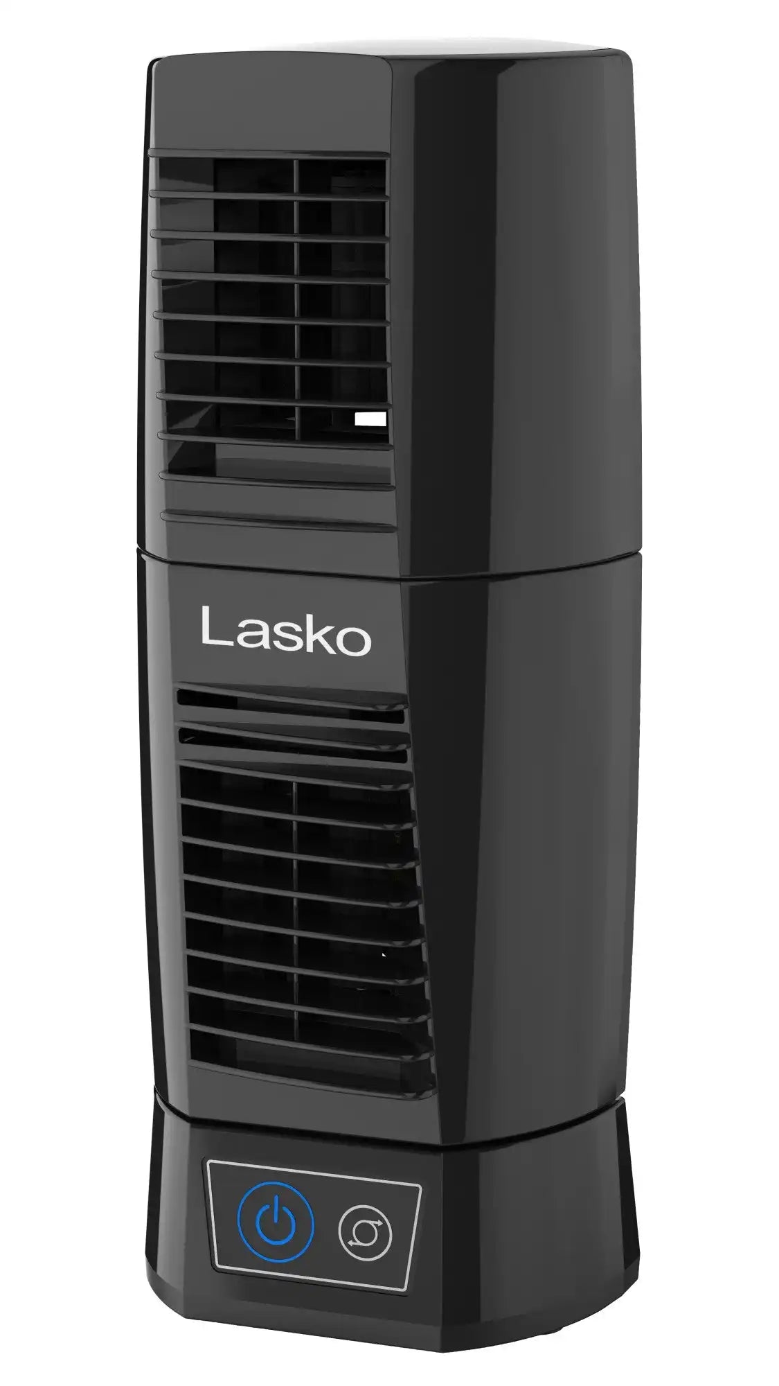 Lasko Wind Tower 12" Table Top Fan (2-speed, manual, 360° pivot, black)