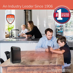 Lasko CD09101 MyHeat Max 9" Digital Ceramic Space Heater with Tip Switch, Black