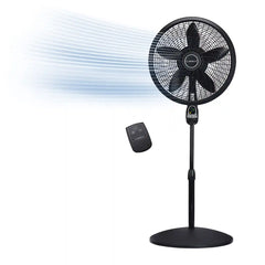Lasko Cyclone® 18" Pedestal Fan (3-speed, remote, timer, black)