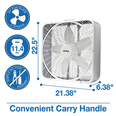 Air King 20" Commercial Grade Box Fan (3-speed, white)